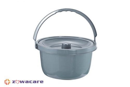 Zowa Foldable Steel Commode with Backrest and Bucket 2