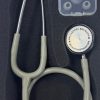 LB-202 Dr Laennec Brumann Lightweight Dual-head Stethoscope (GREY) WITH BLACK CHESTPIECE RIMS